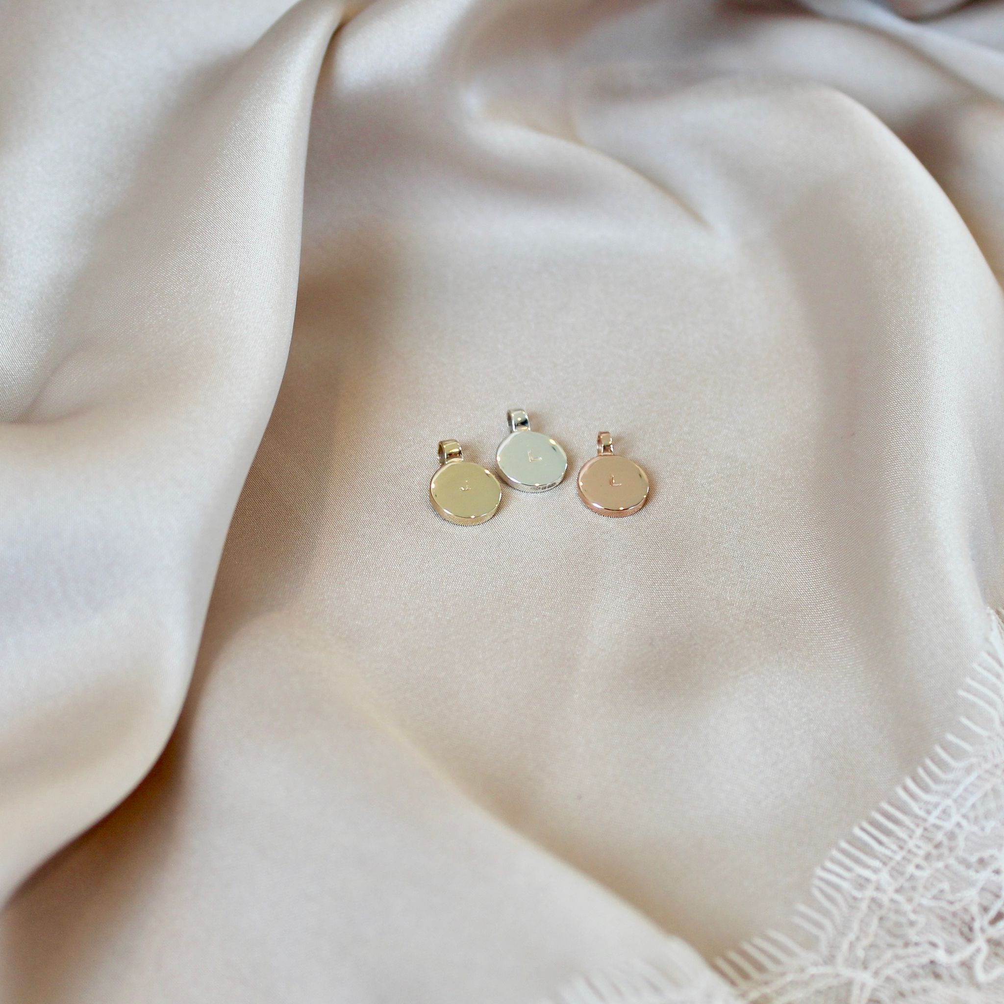 Initial Discs (Disc only) Sterling Silver