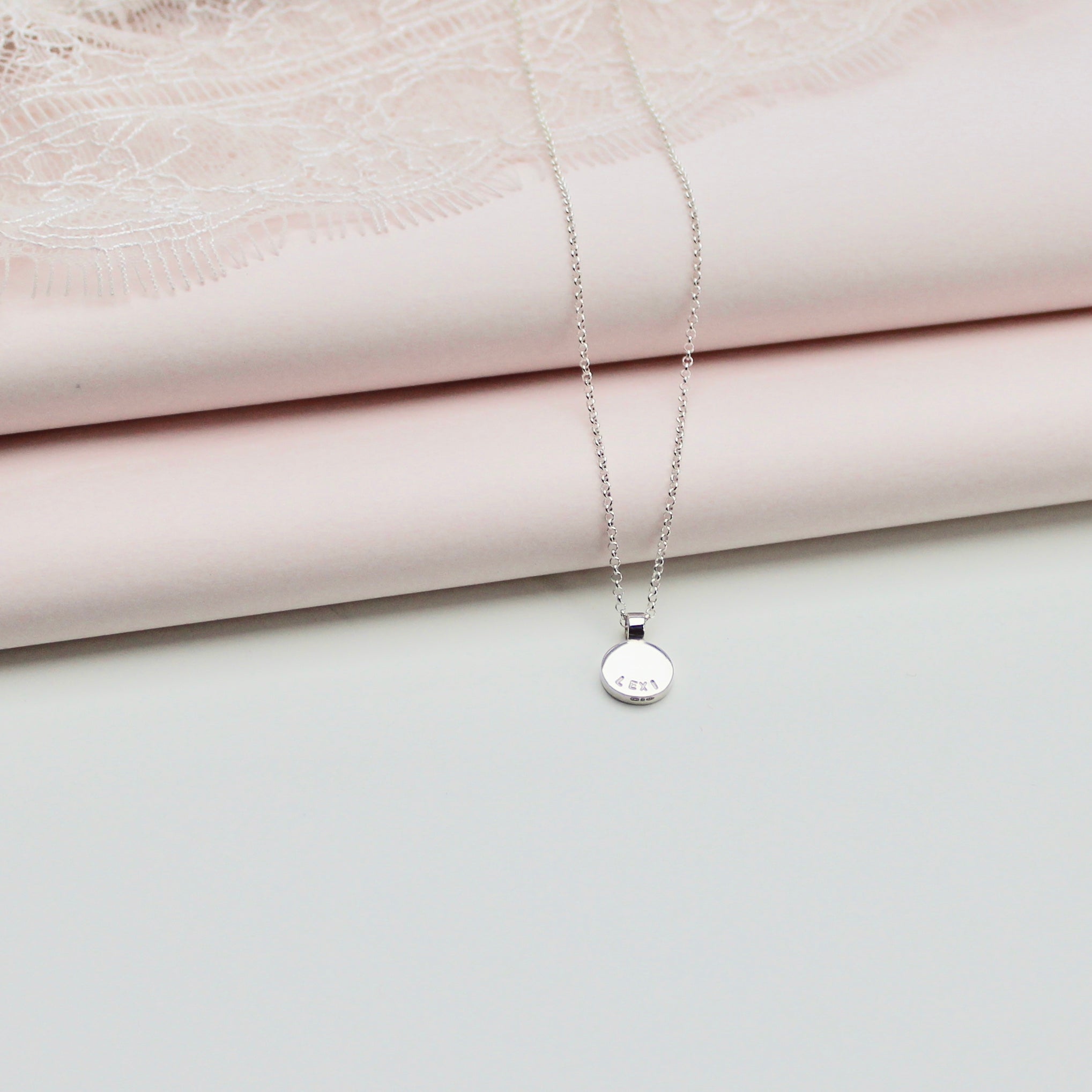 Name Disc Pendant Sterling Silver