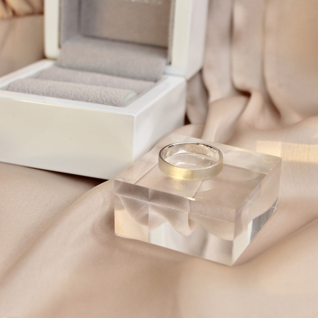 Frosted Finish Wedding Band