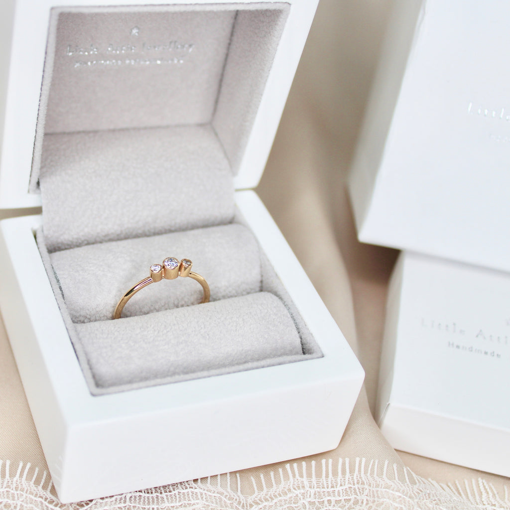 Gold and Diamond Sunbeam Ring