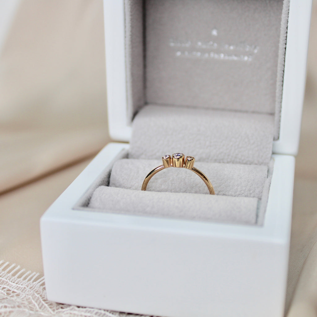 Gold and Diamond Sunbeam Ring