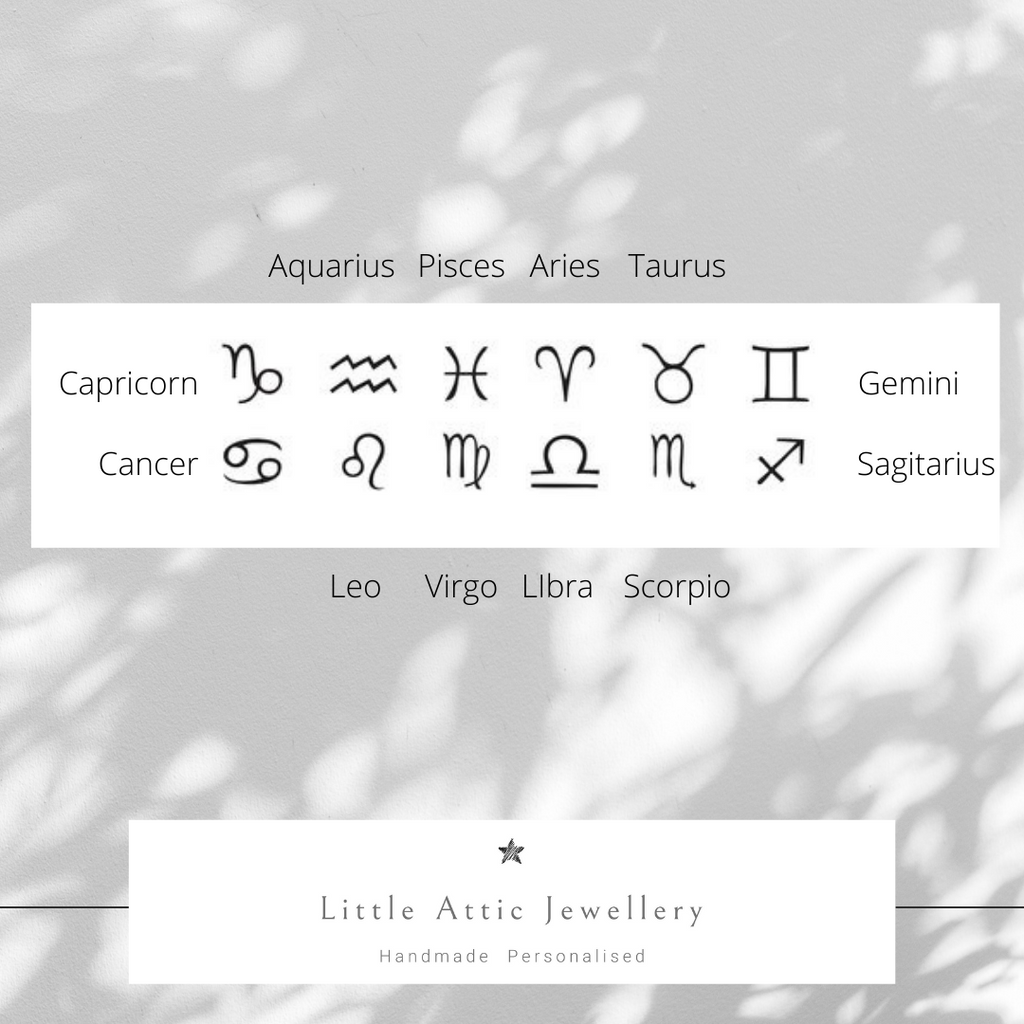 Silver Signs of the Zodiac Pendant