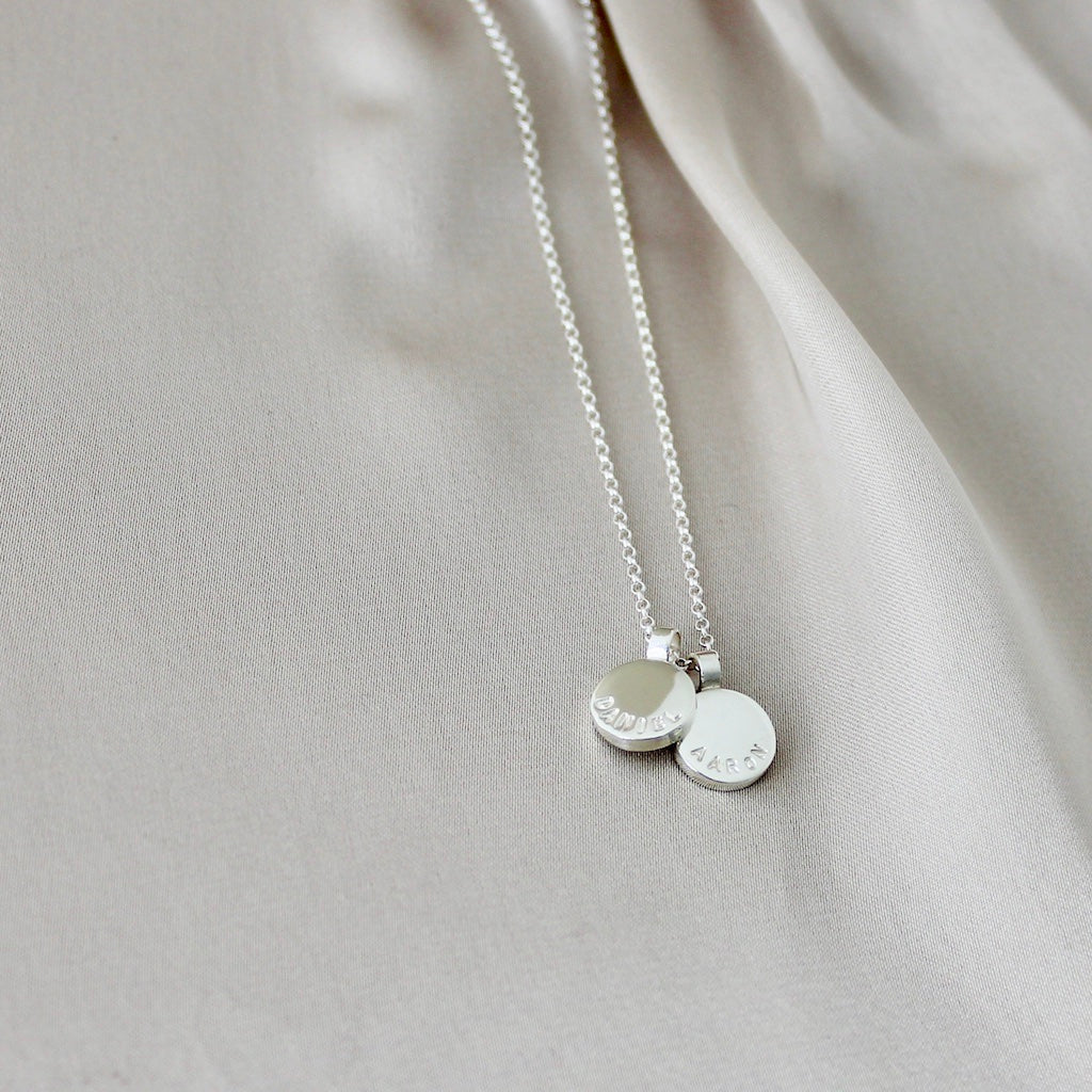 Name Disc Pendant Sterling Silver