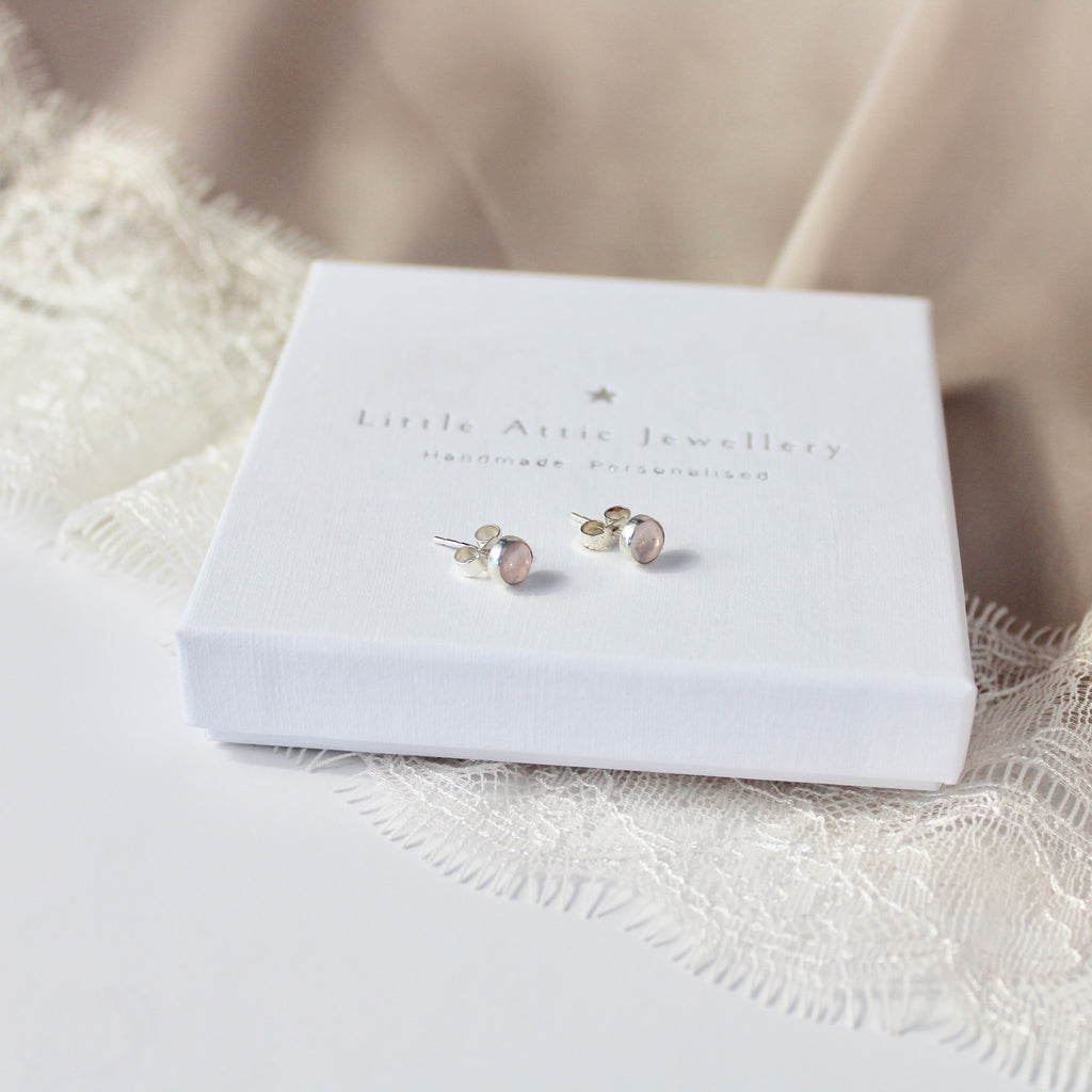 Rose Quartz Studs