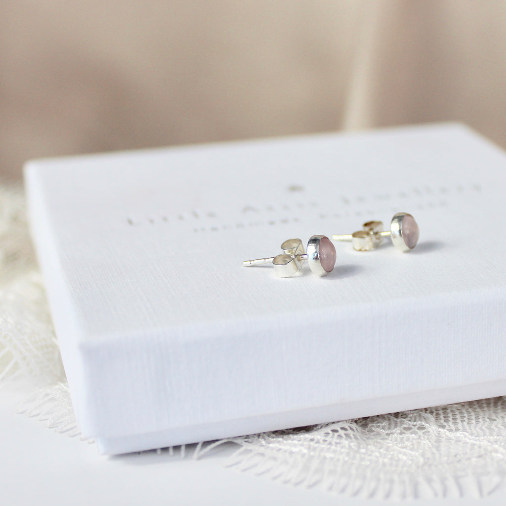 Rose Quartz Studs