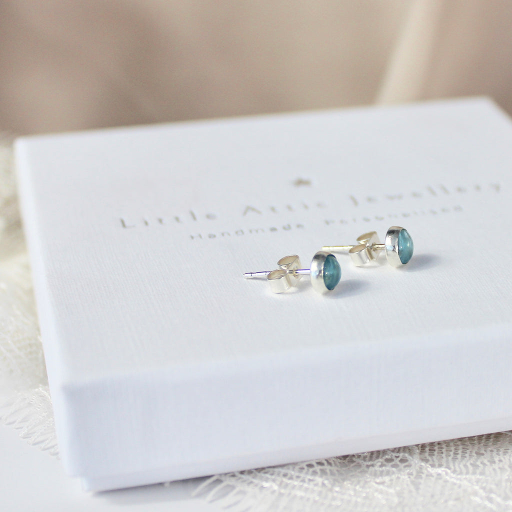 Aquamarine Studs