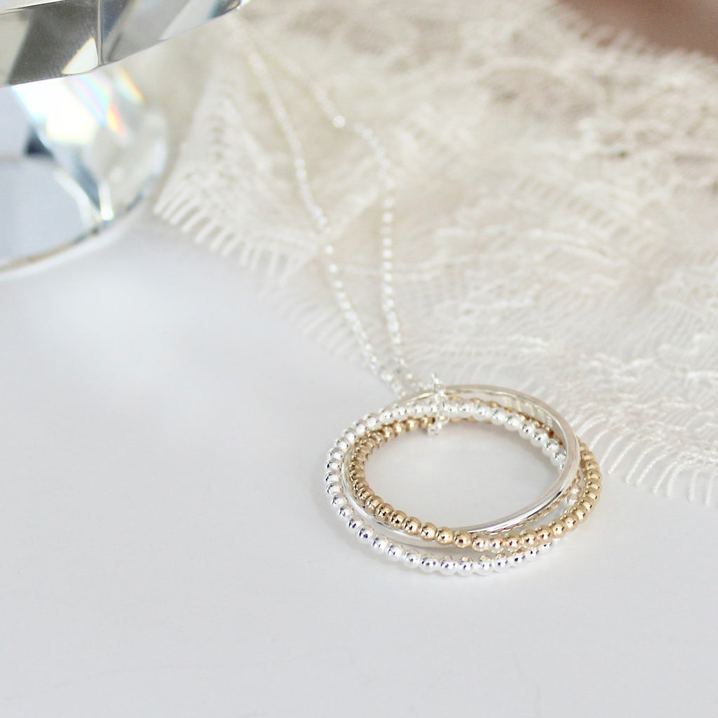 Beaded Russian Wedding Ring Necklace
